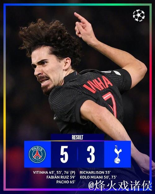 欧冠-维蒂尼亚上演帽子戏法 巴黎圣日耳曼力克热刺